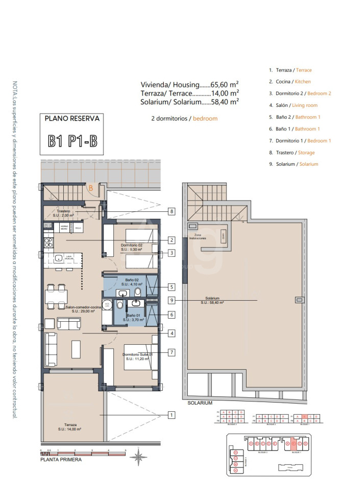 Bungalow de 2 habitaciones en Los Alcázares - GV58519 - 1