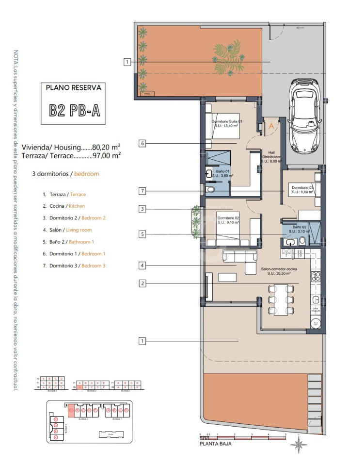 Bungalow de 3 habitaciones en Los Alcázares - GV58521 - 1