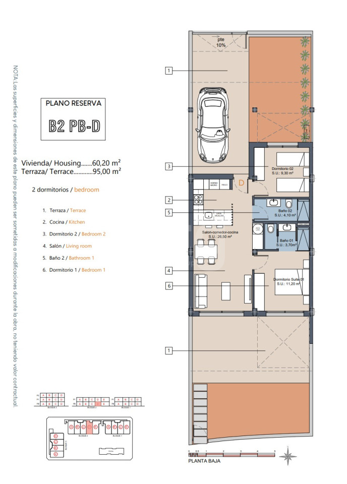 2 bedroom Bungalow in Los Alcázares - GV58523 - 1