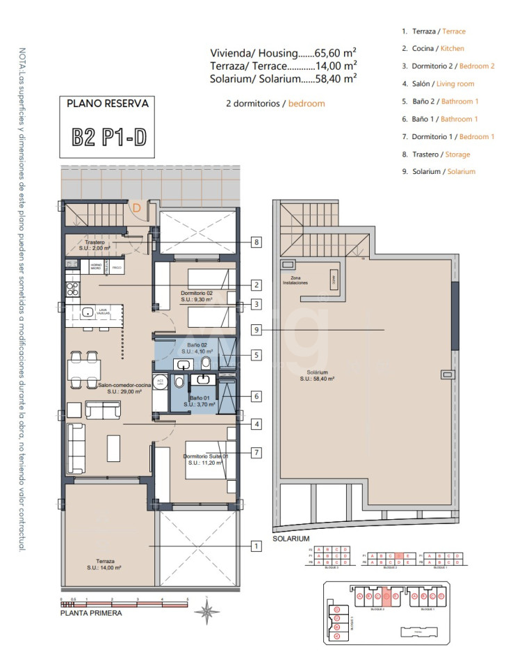 Bungalow cu 2 dormitoare în Los Alcázares - GV58534 - 1