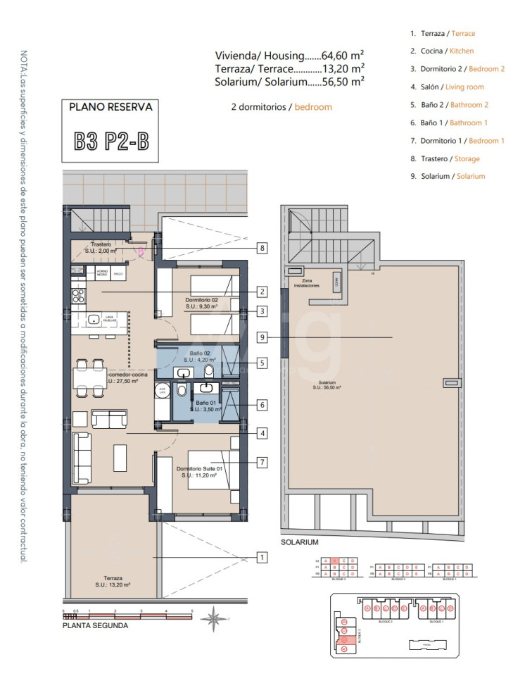 2 Schlafzimmer Penthouse-Wohnung in Los Alcázares - GV58544 - 1