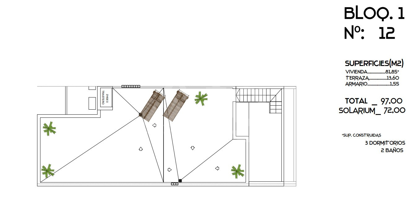 Ático de 3 habitaciones en Guardamar del Segura - CN58616 - 2