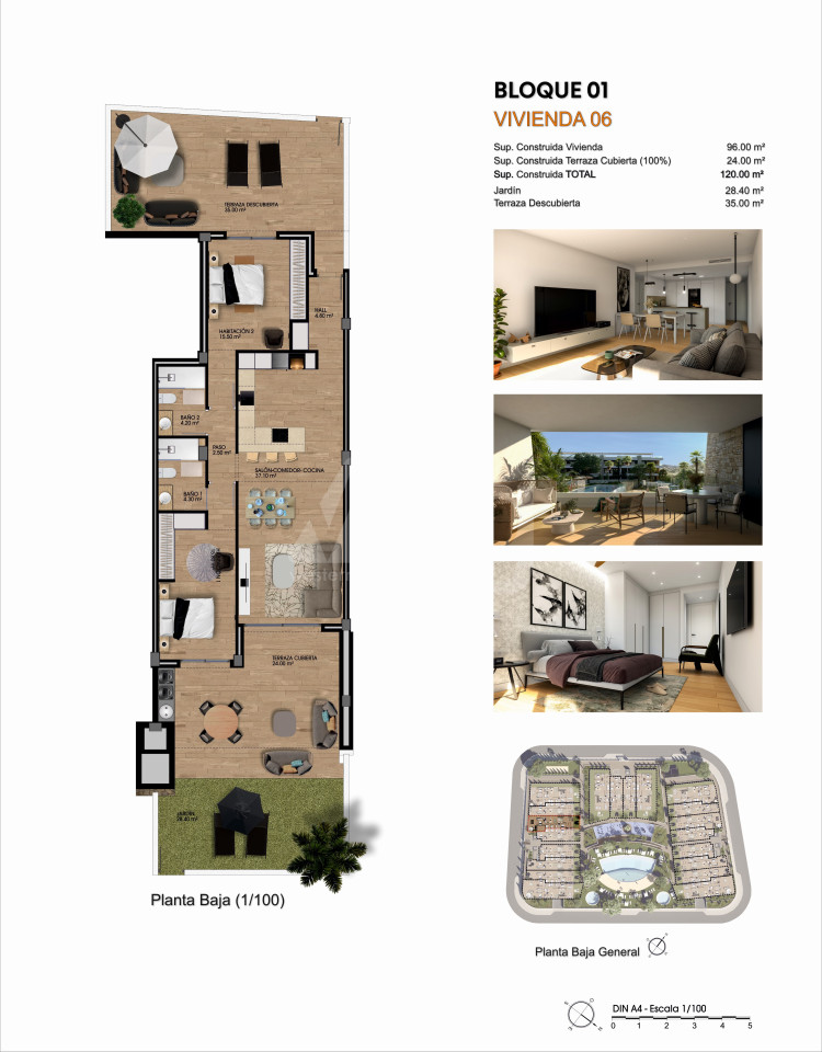 Apartamento de 2 habitaciones en Monforte del Cid - GPF58626 - 1