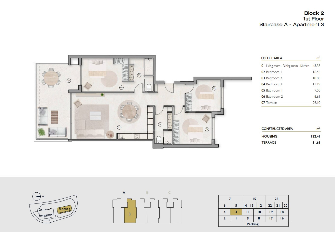 Apartament cu 3 dormitoare în Las Colinas - LCG59214 - 1