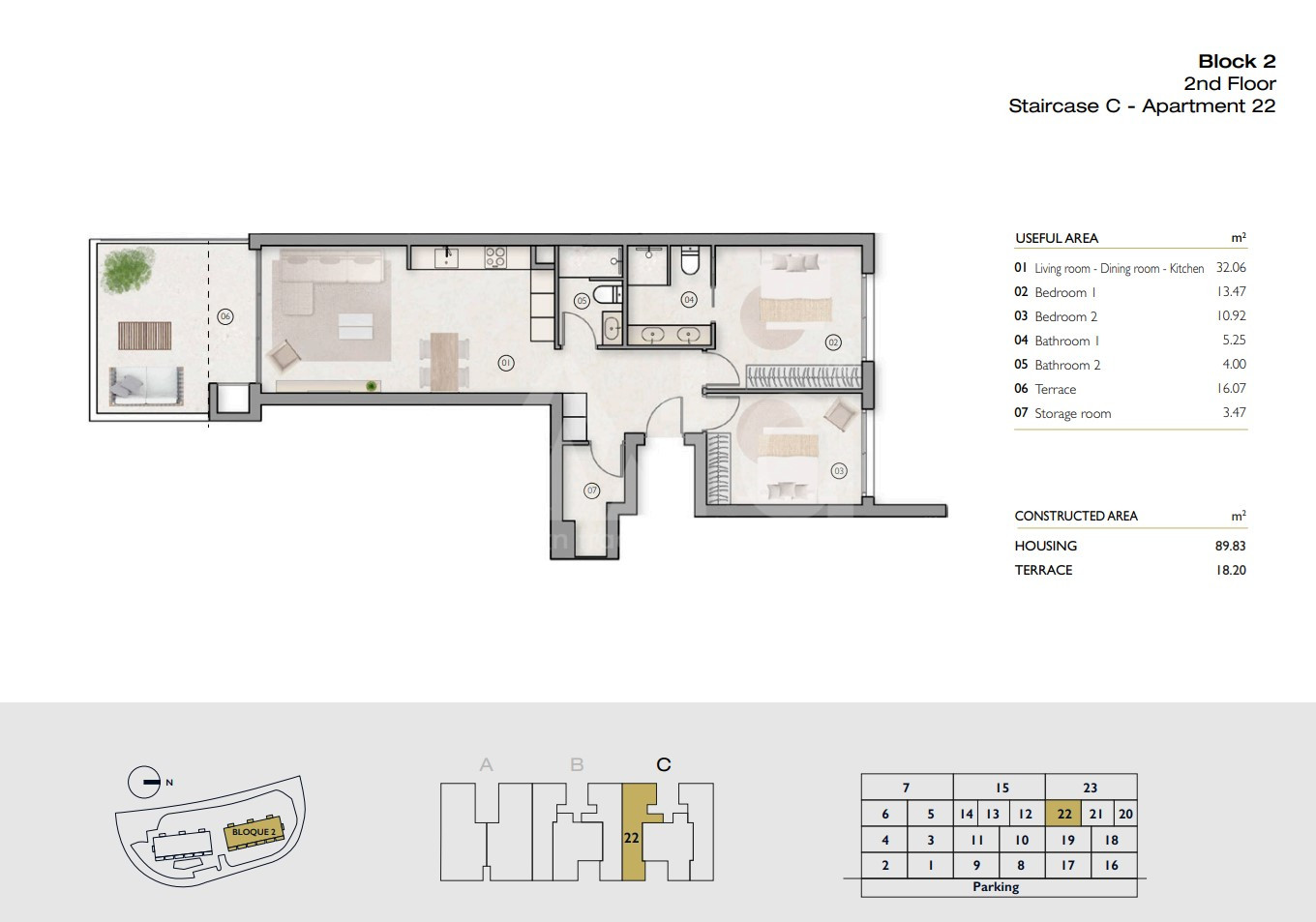 2 ložnice Apartmán v Las Colinas - LCG59220 - 1