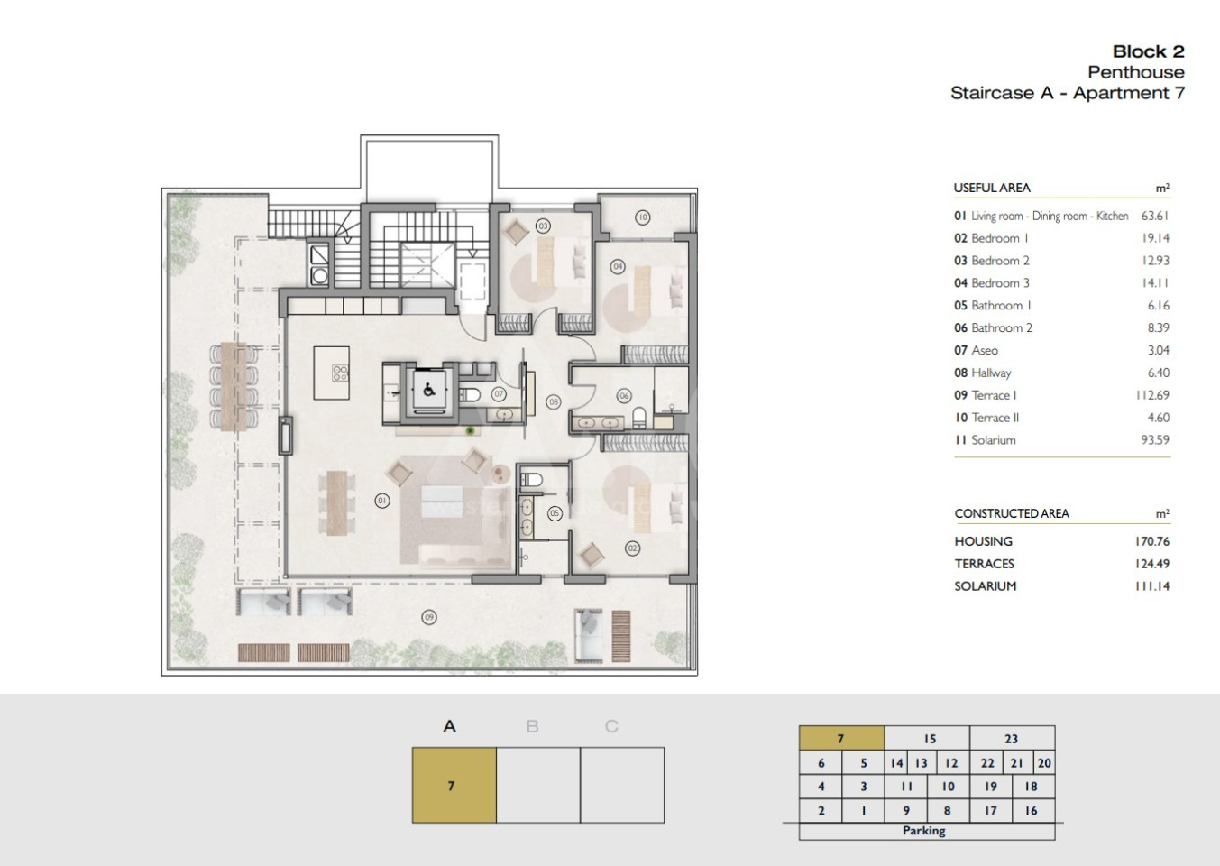 Penthouse de 3 chambres à Las Colinas - LCG59223 - 1