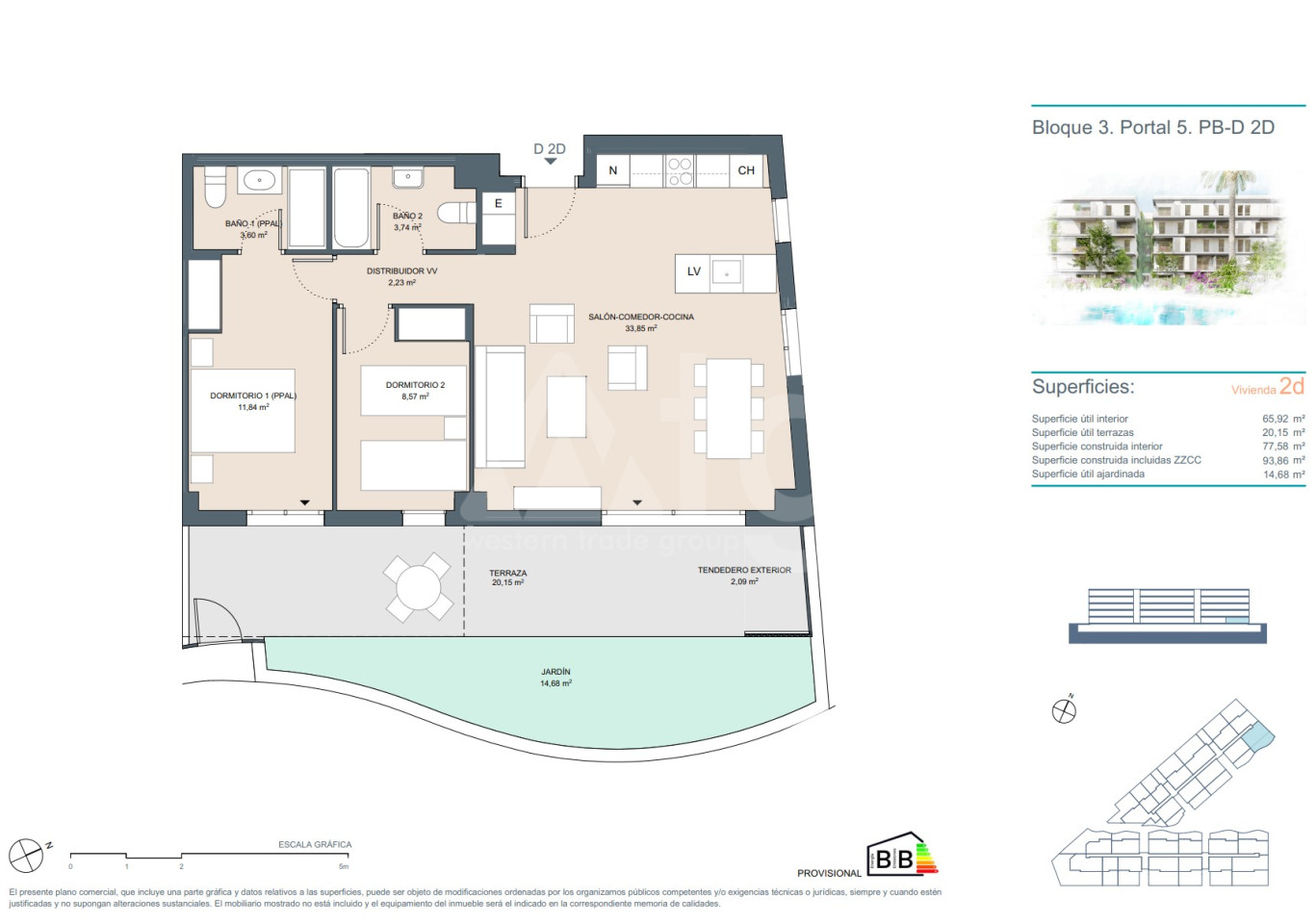 Appartement de 2 chambres à Denia - AEH59323 - 1