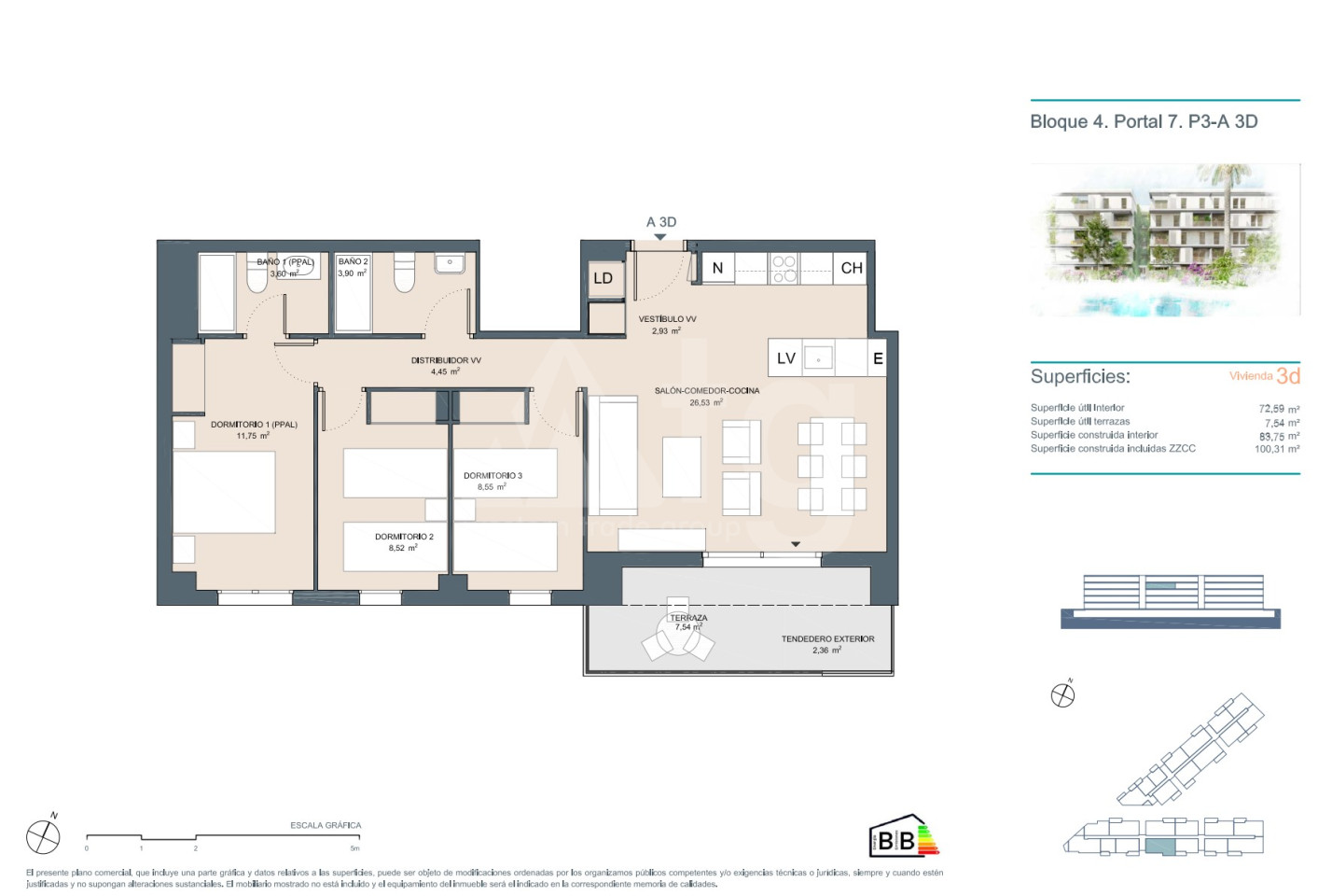 Apartament w Denia, 3 sypialnie - AEH59329 - 1