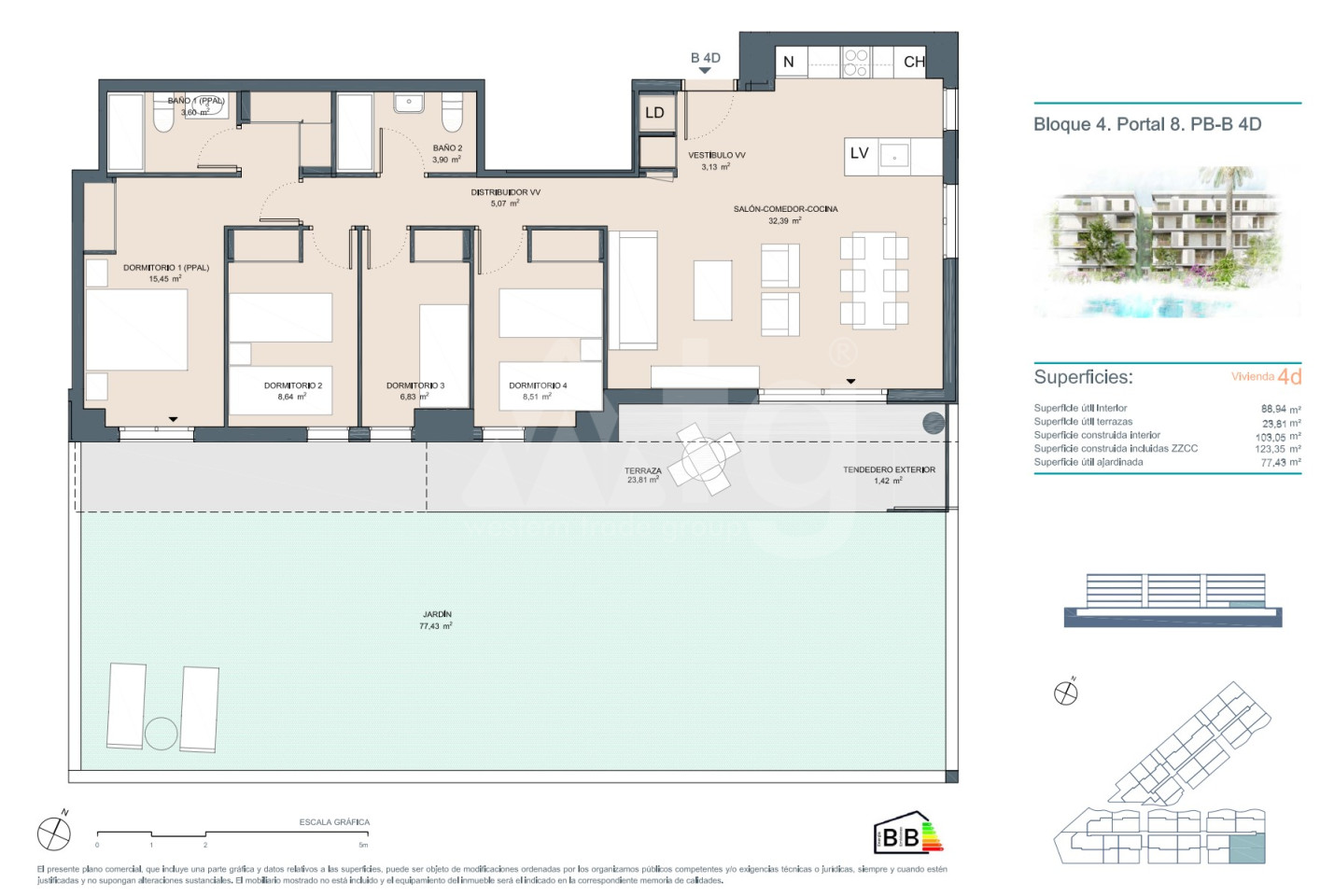 Apartament w Denia, 4 sypialnie - AEH59330 - 1