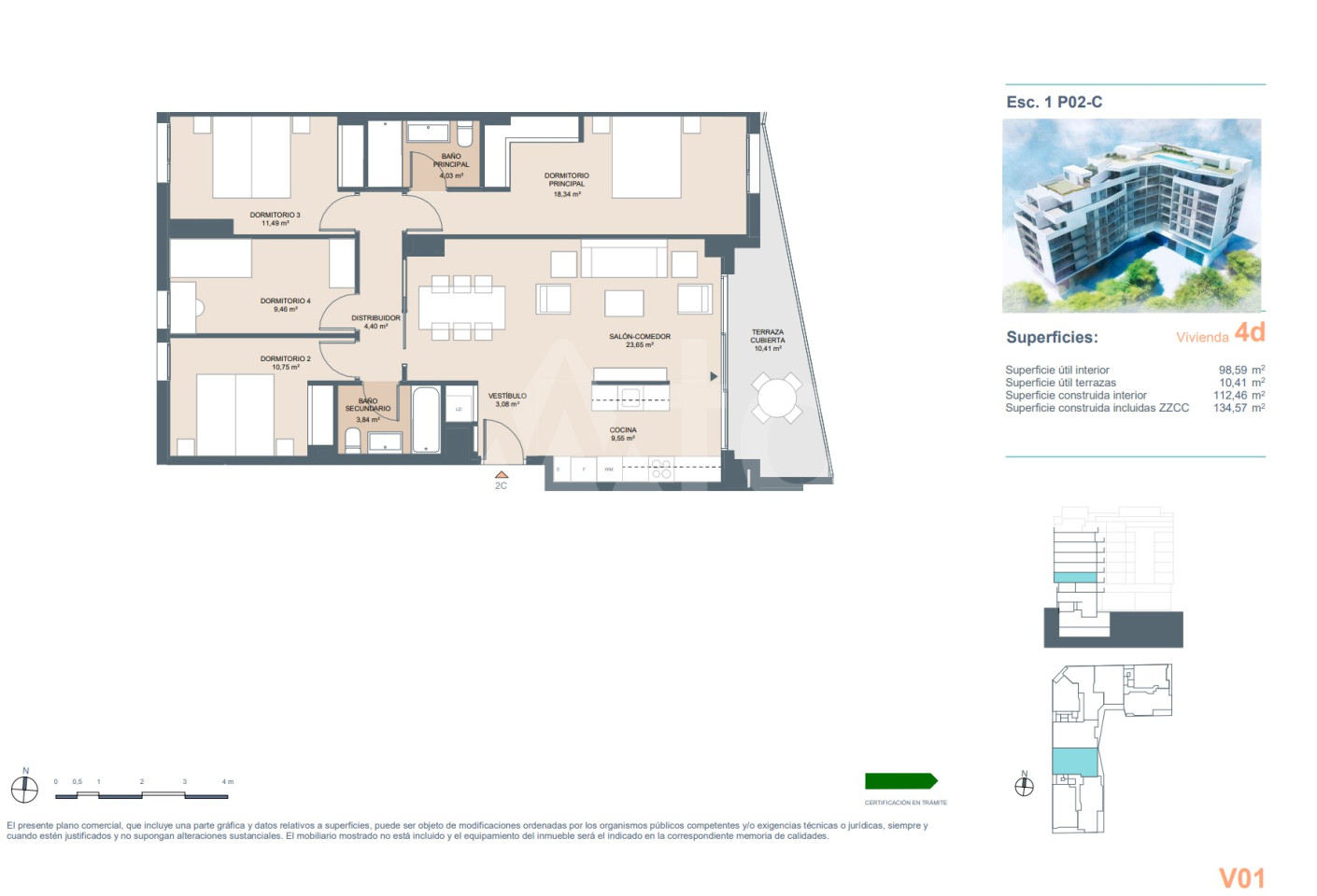 Appartement de 4 chambres à Alicante - AEH59333 - 1