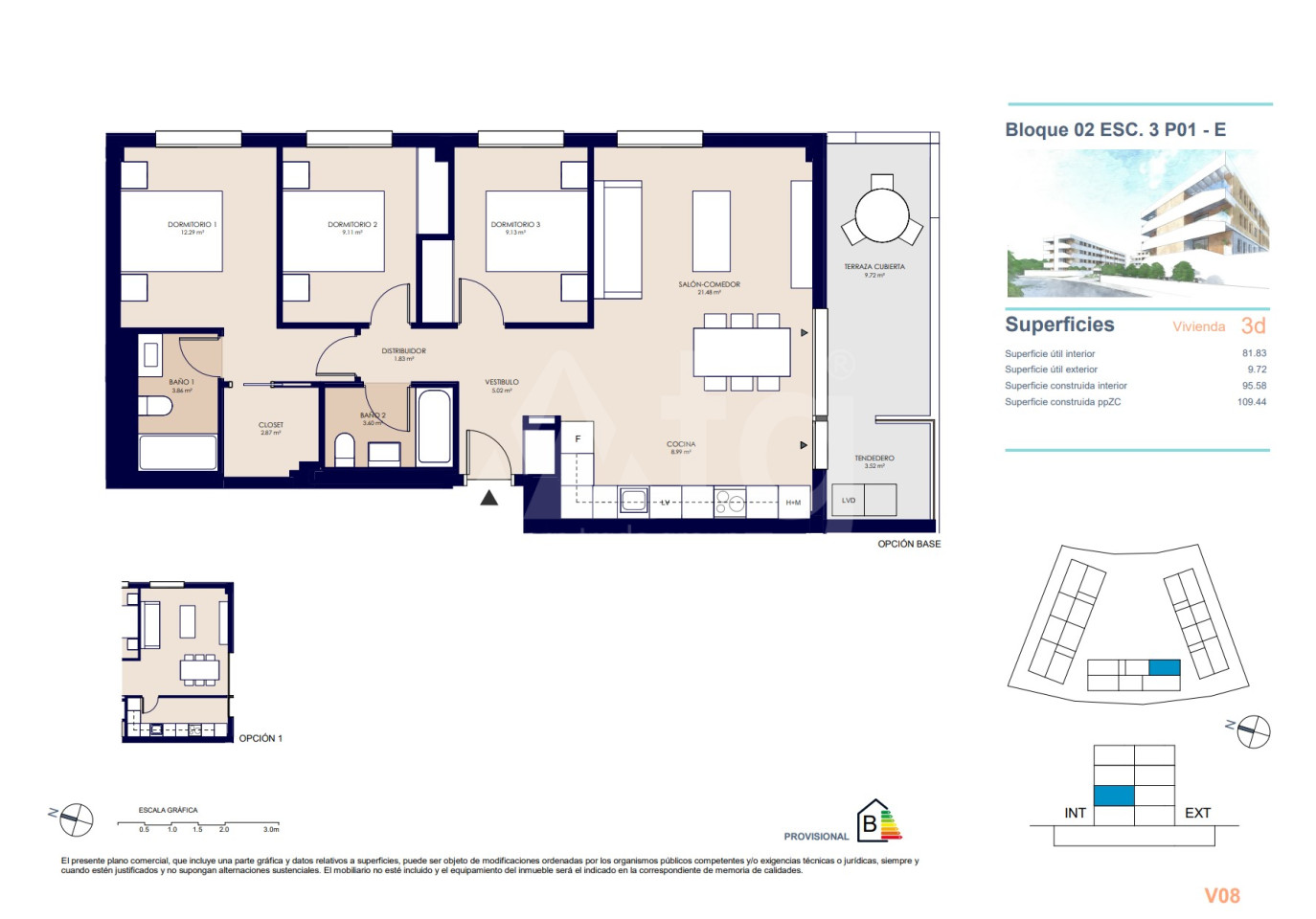 3 bedroom Apartment in San Juan de Alicante - AEH59336 - 1