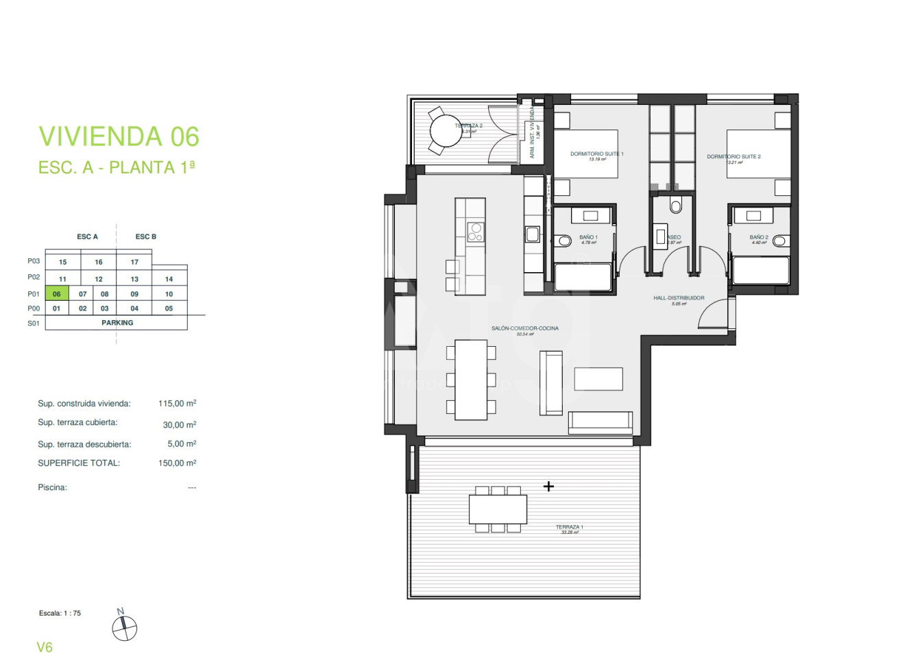 Apartamento de 2 habitaciones en Las Colinas - GRE59437 - 1