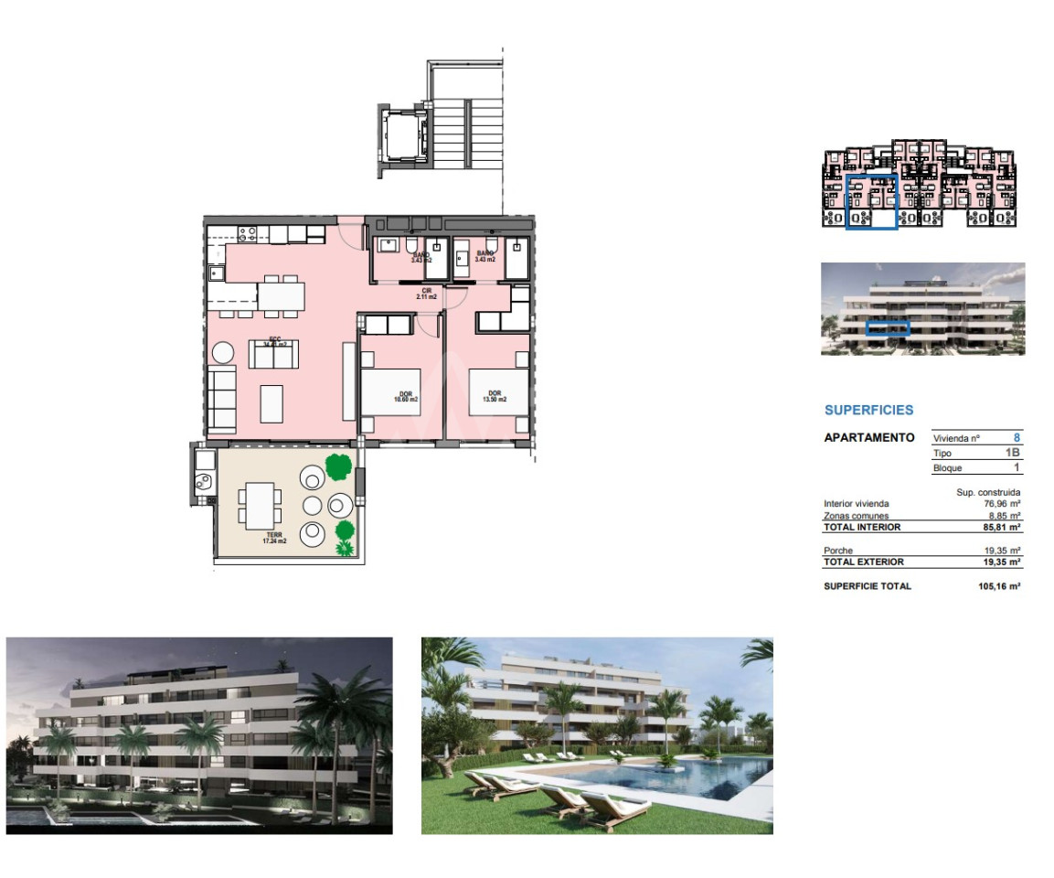 Apartamento de 2 habitaciones en Santa Rosalia - SRA59712 - 1