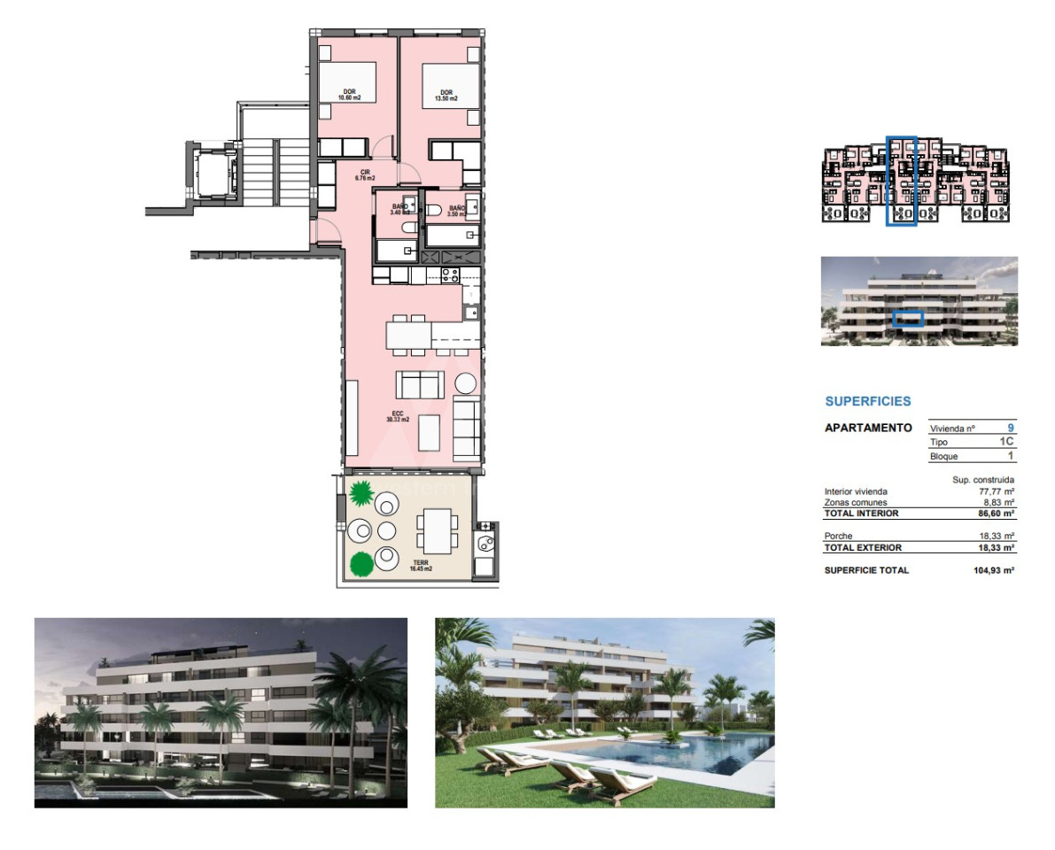 Apartamento de 2 habitaciones en Santa Rosalia - SRA59713 - 1