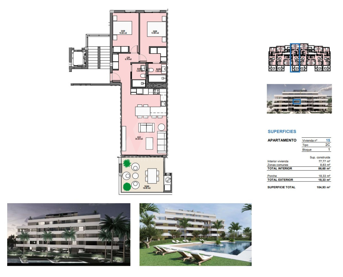 Apartamento de 2 habitaciones en Santa Rosalia - SRA59717 - 1