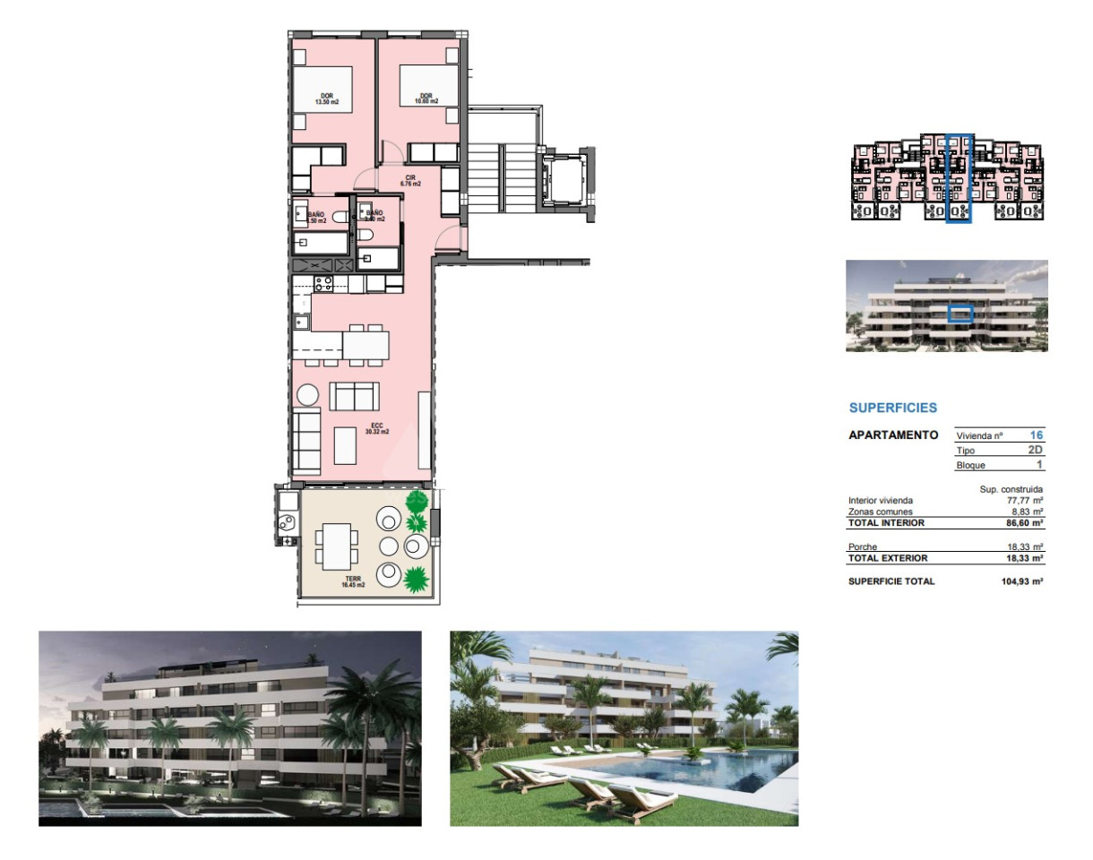 Apartamento de 2 habitaciones en Santa Rosalia - SRA59718 - 1