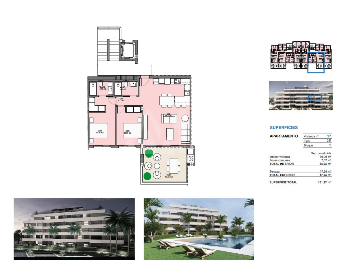 2 ložnice Apartmán v Santa Rosalia - SRA59719 - 1