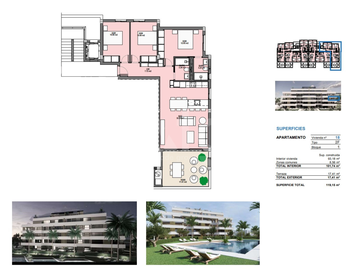 Apartamento de 3 habitaciones en Santa Rosalia - SRA59720 - 1