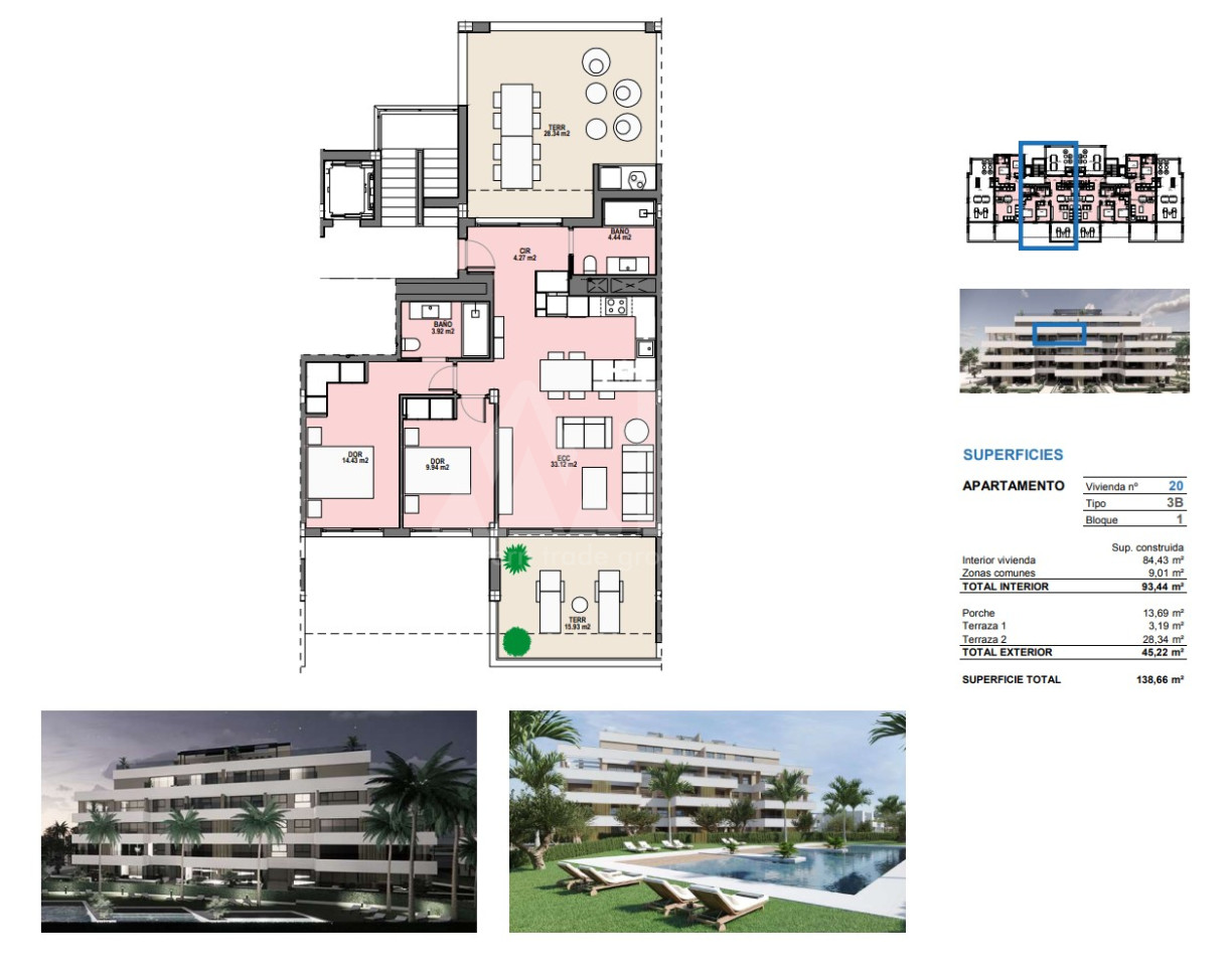 Apartamento de 2 habitaciones en Santa Rosalia - SRA59721 - 1