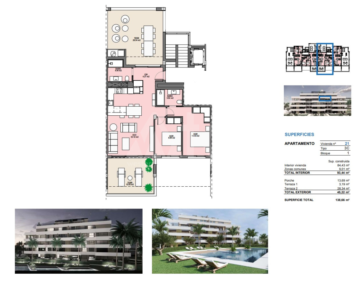 2 ložnice Apartmán v Santa Rosalia - SRA59722 - 1