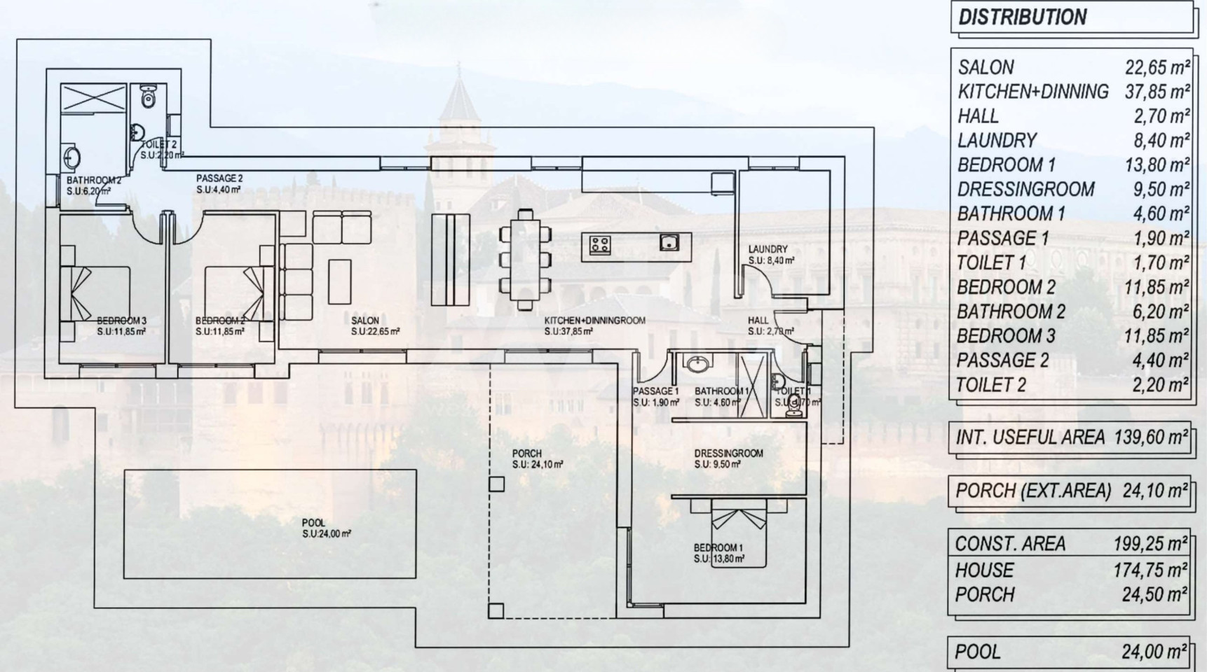 Villa de 3 habitaciones en Pinoso - AHS60280 - 1