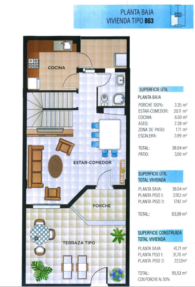 Adosado de 3 habitaciones en Santa Pola - US60383 - 2