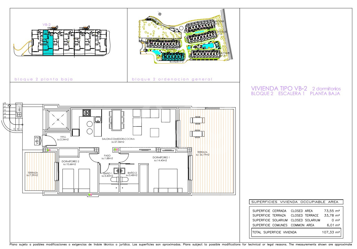 Apartamento de 2 habitaciones en Playa Flamenca - RPF60696 - 1