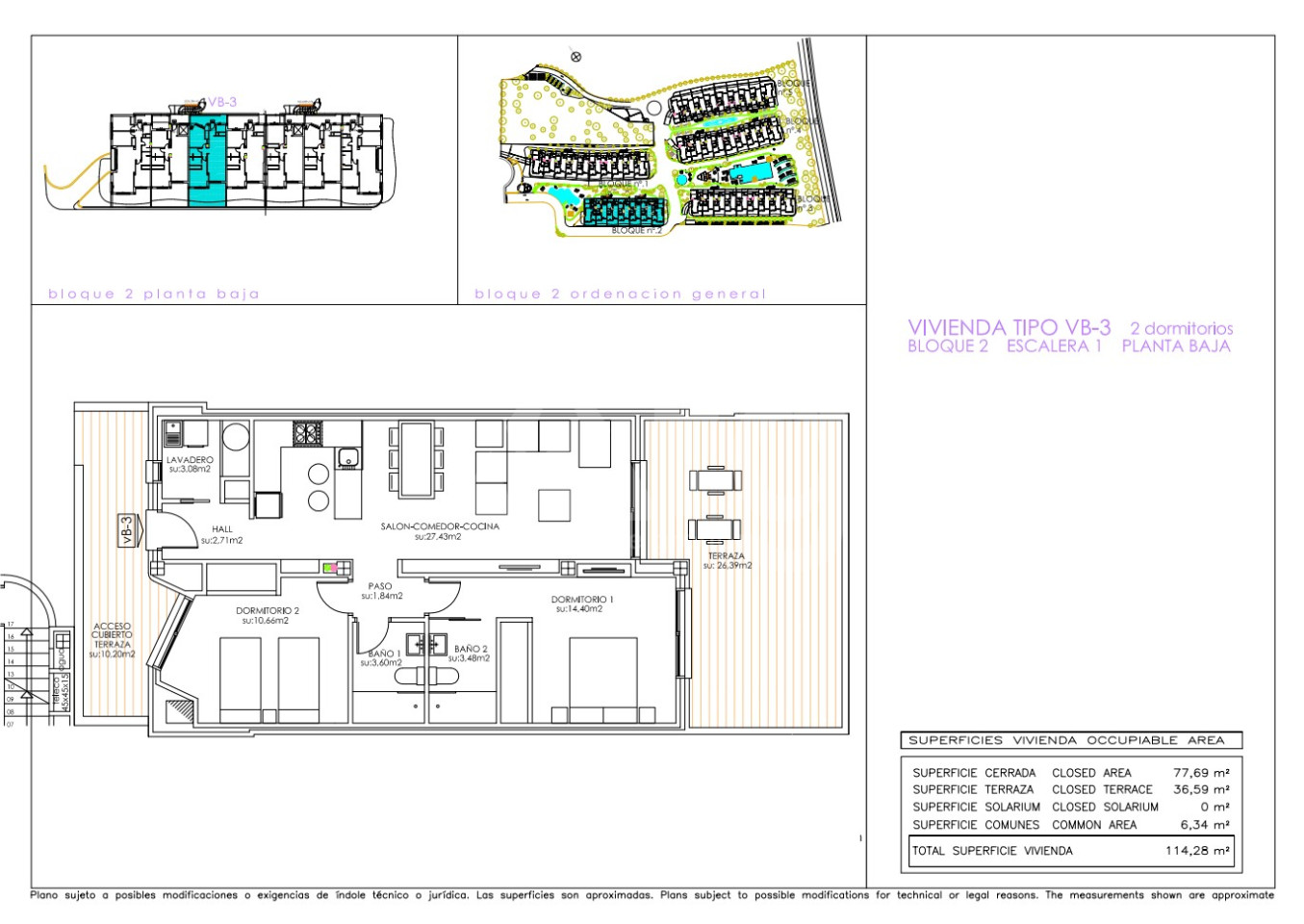 Apartamento de 2 habitaciones en Playa Flamenca - RPF60697 - 1