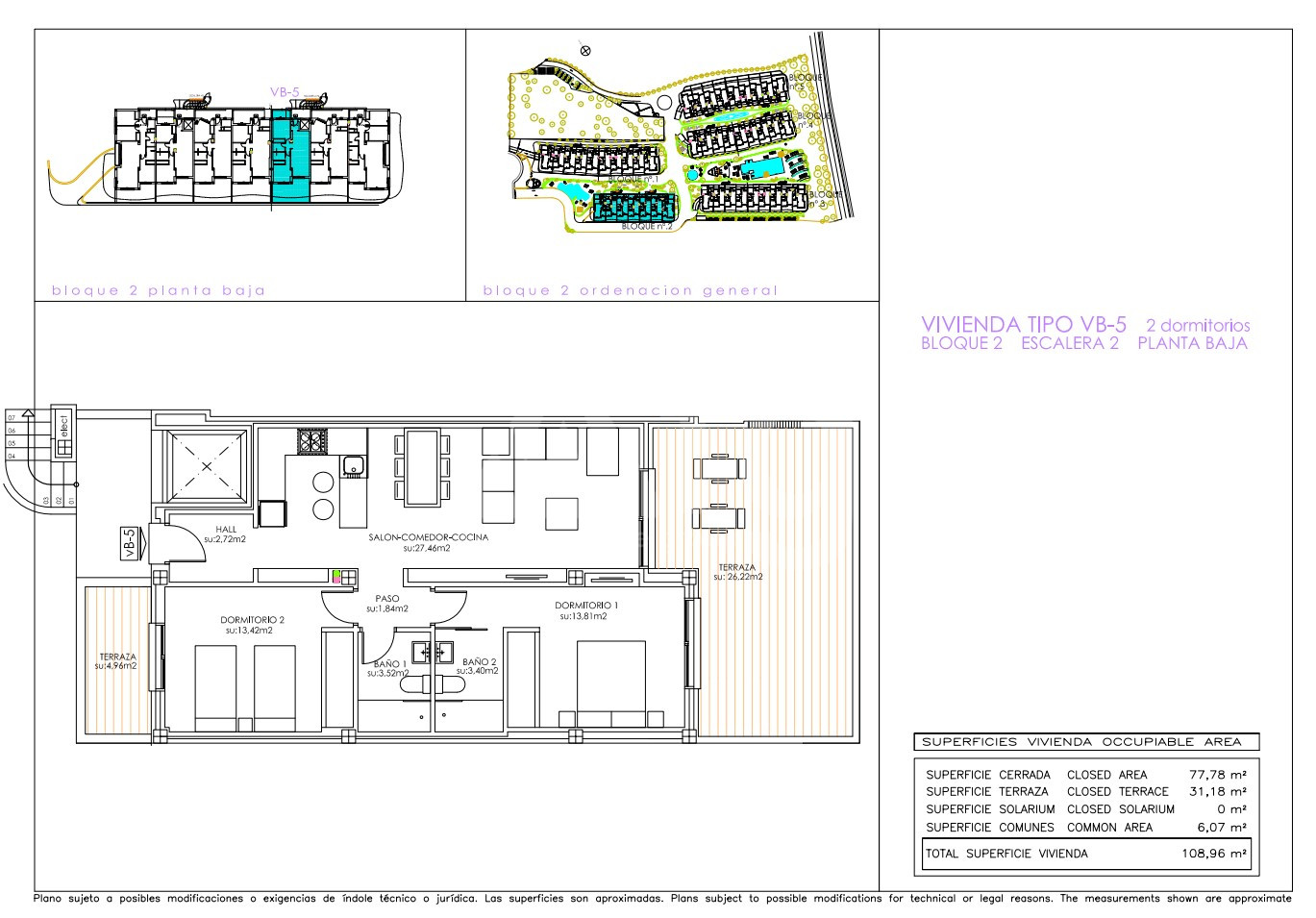 Apartamento de 2 habitaciones en Playa Flamenca - RPF60699 - 1