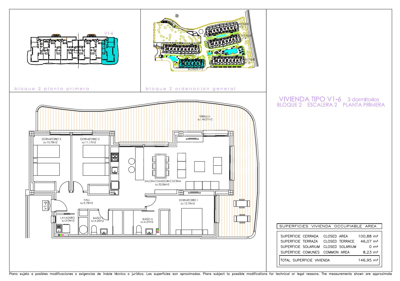 Apartamento de 3 habitaciones en Playa Flamenca - RPF60701 - 1