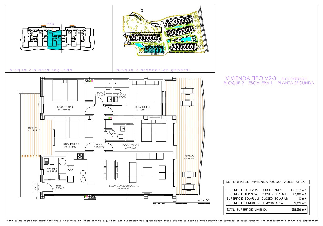 Appartement de 4 chambres à Playa Flamenca - RPF60702 - 1