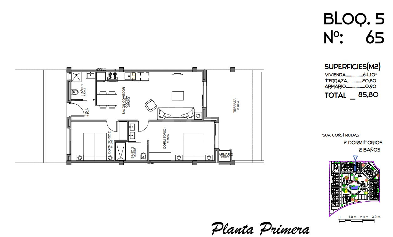 Апартаменты в Гуардамар дель Сегура, 2 спальни - CN60795 - 1