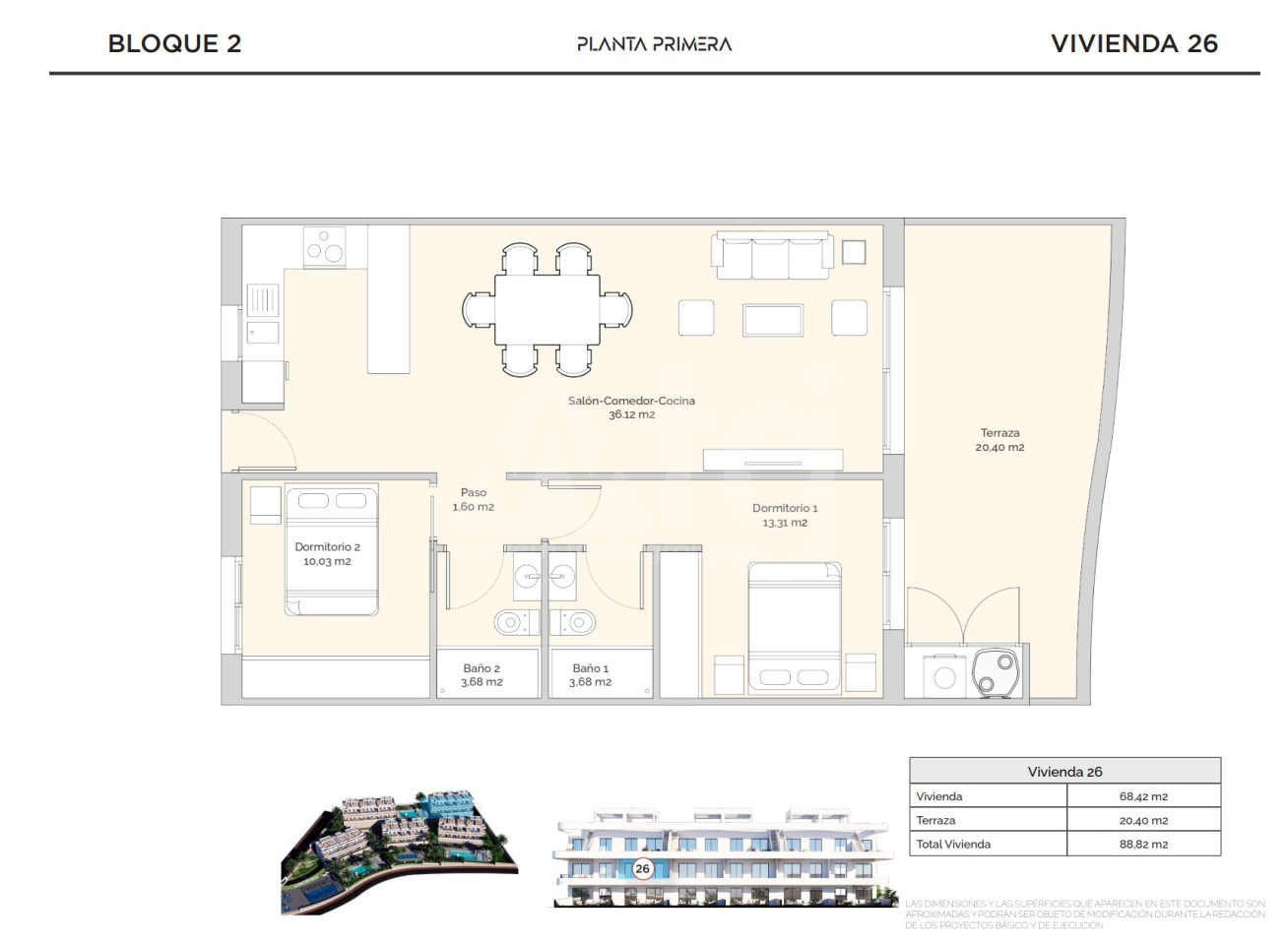 Apartamento de 2 habitaciones en Finestrat - IM60812 - 1