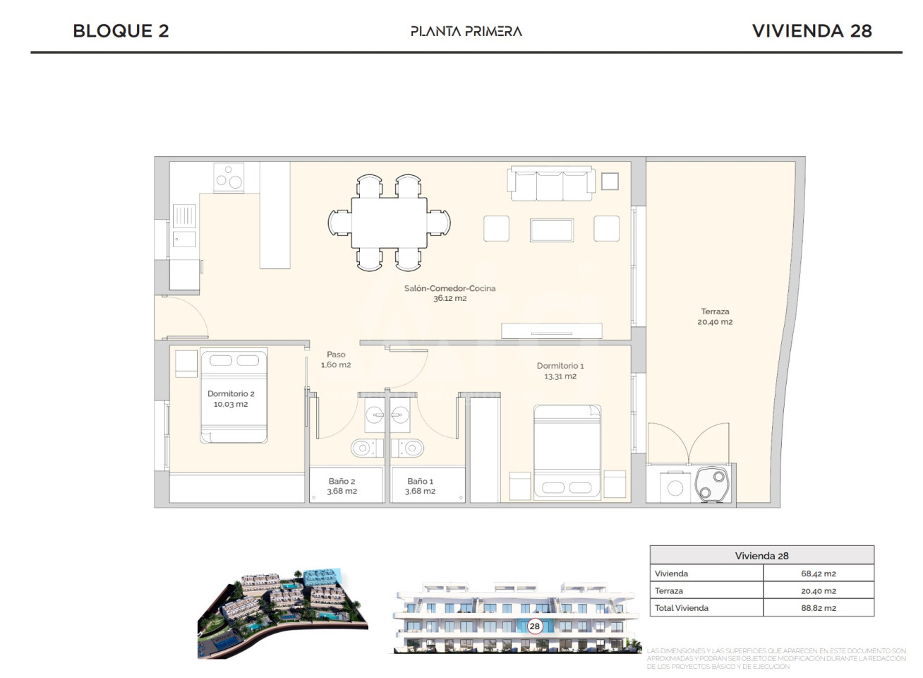 Apartamento de 2 habitaciones en Finestrat - IM60814 - 1