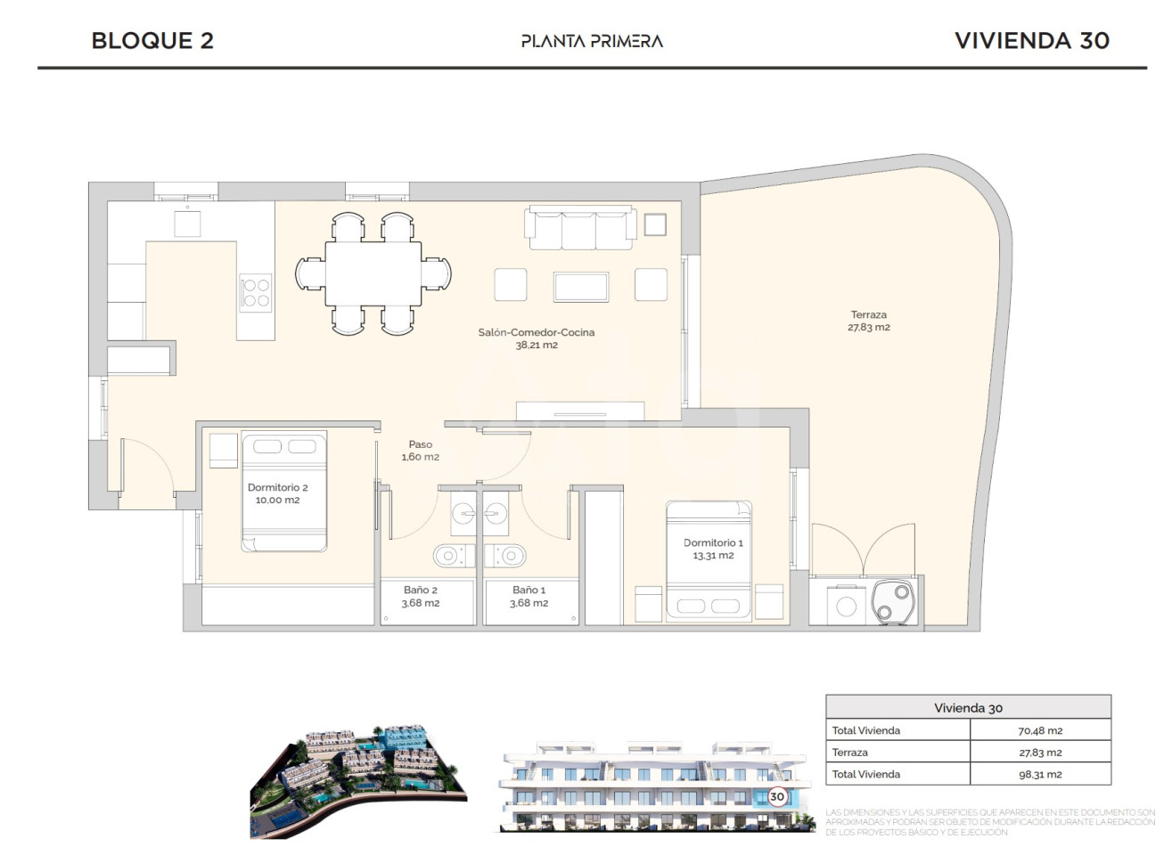 Apartamento de 2 habitaciones en Finestrat - IM60816 - 1