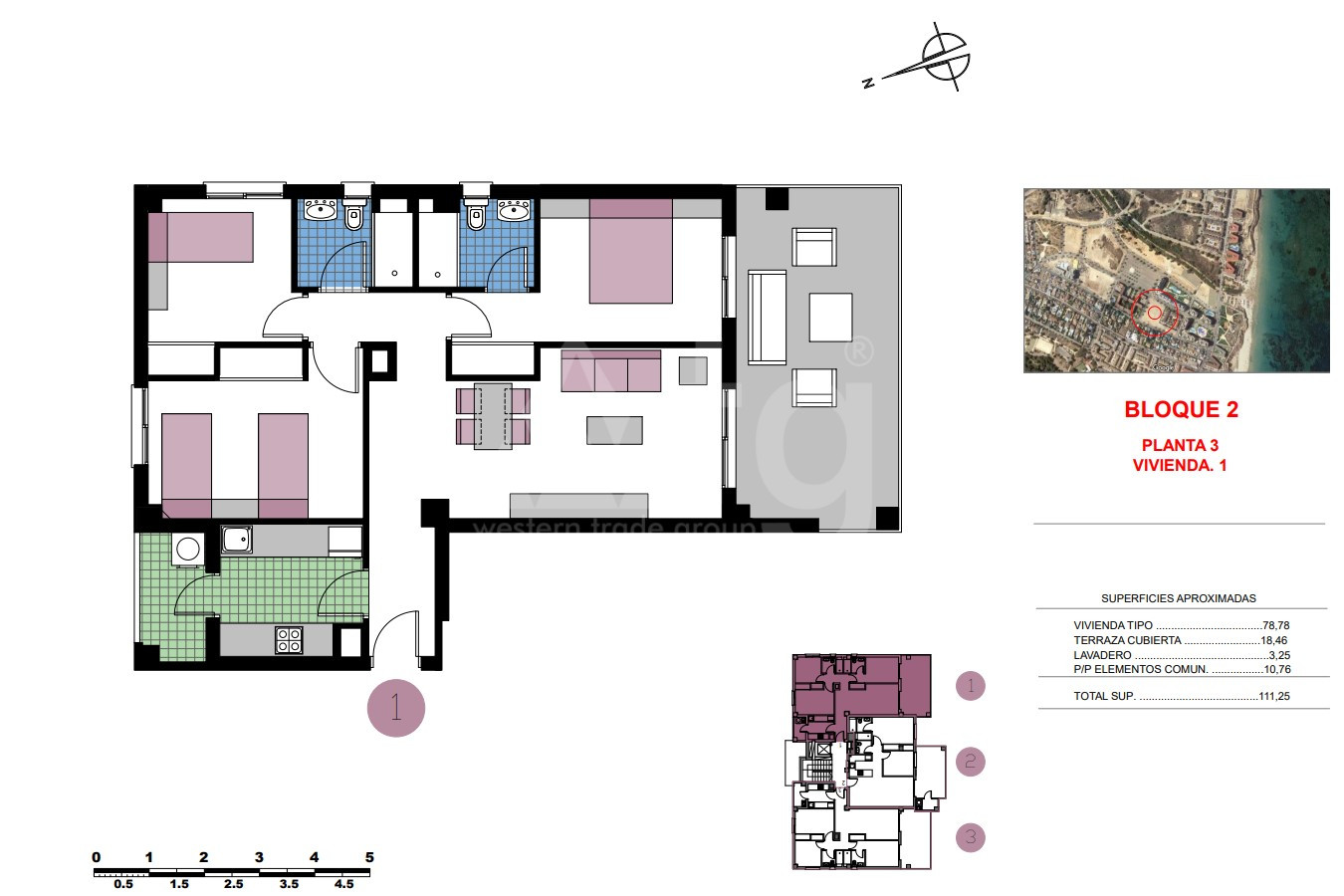 Apartamento de 3 habitaciones en Mil Palmeras - VP60921 - 1