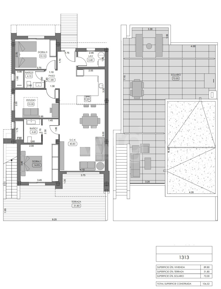 Villa de 3 habitaciones en Algorfa - TRI61219 - 1