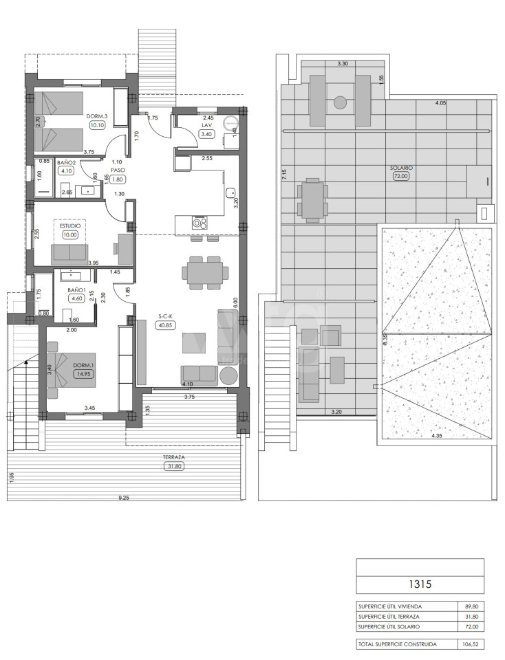 Villa de 3 habitaciones en Algorfa - TRI61221 - 1