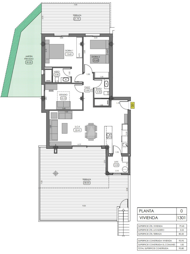 Bungalow de 3 habitaciones en Algorfa - TRI61223 - 1