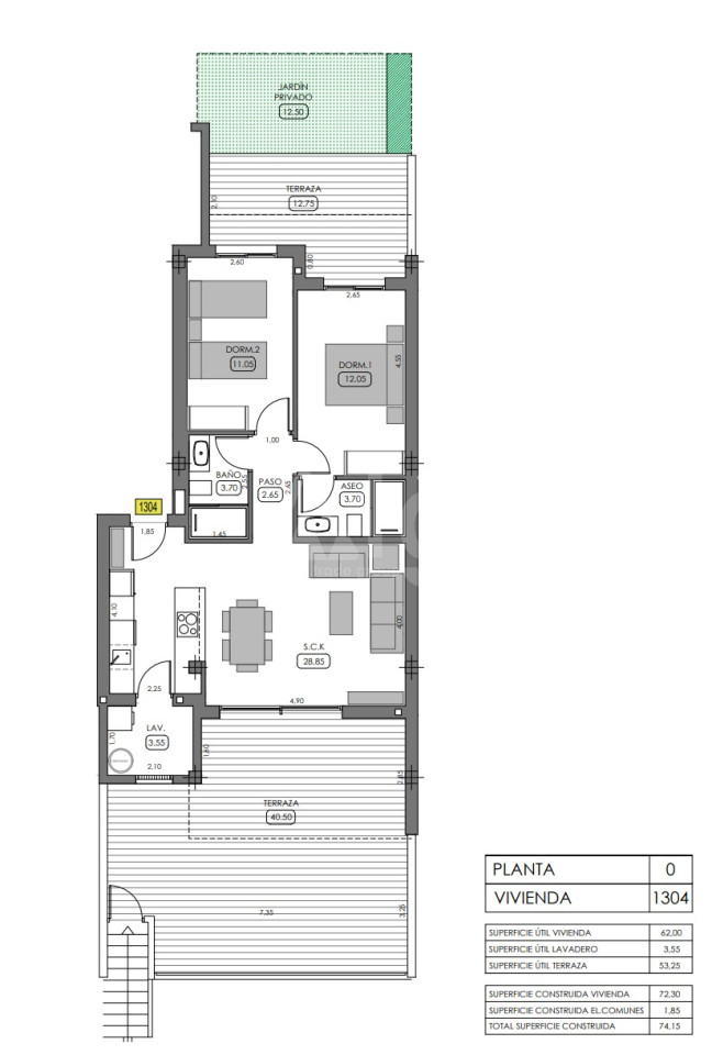 Бунгало в Альгорфа, 2 спальни - TRI61226 - 1