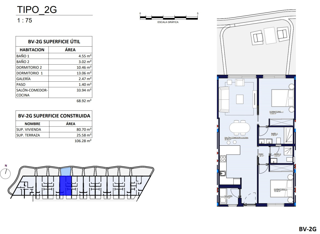 Apartament cu 2 dormitoare în L'Albir - GRR61385 - 1