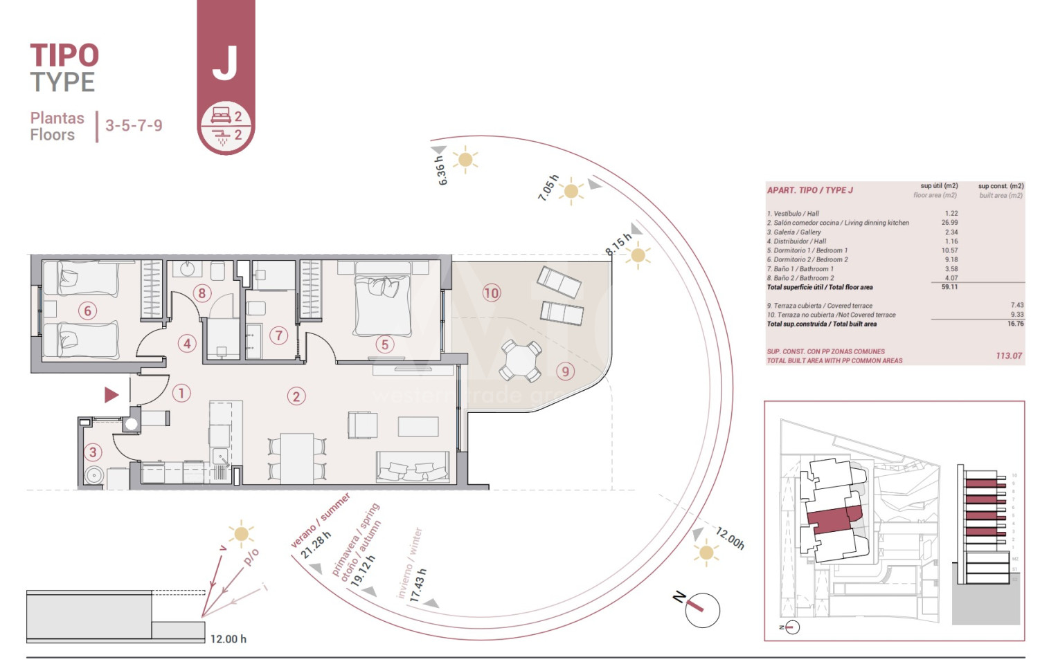 Apartamento de 2 habitaciones en Calpe - TSH61521 - 1