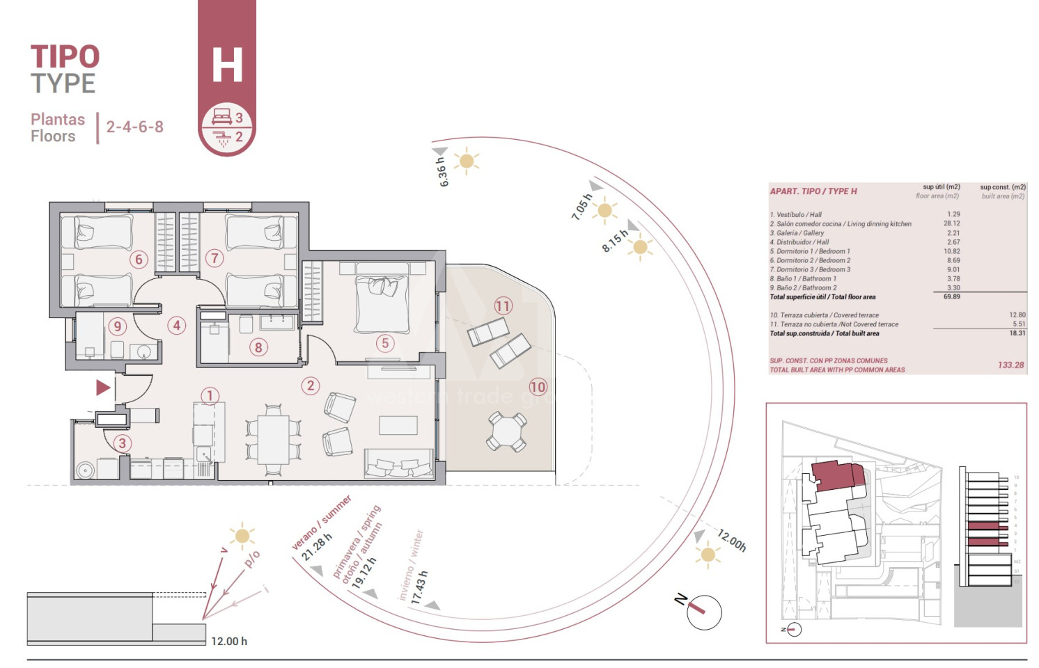 Apartamento de 3 habitaciones en Calpe - TSH61522 - 1