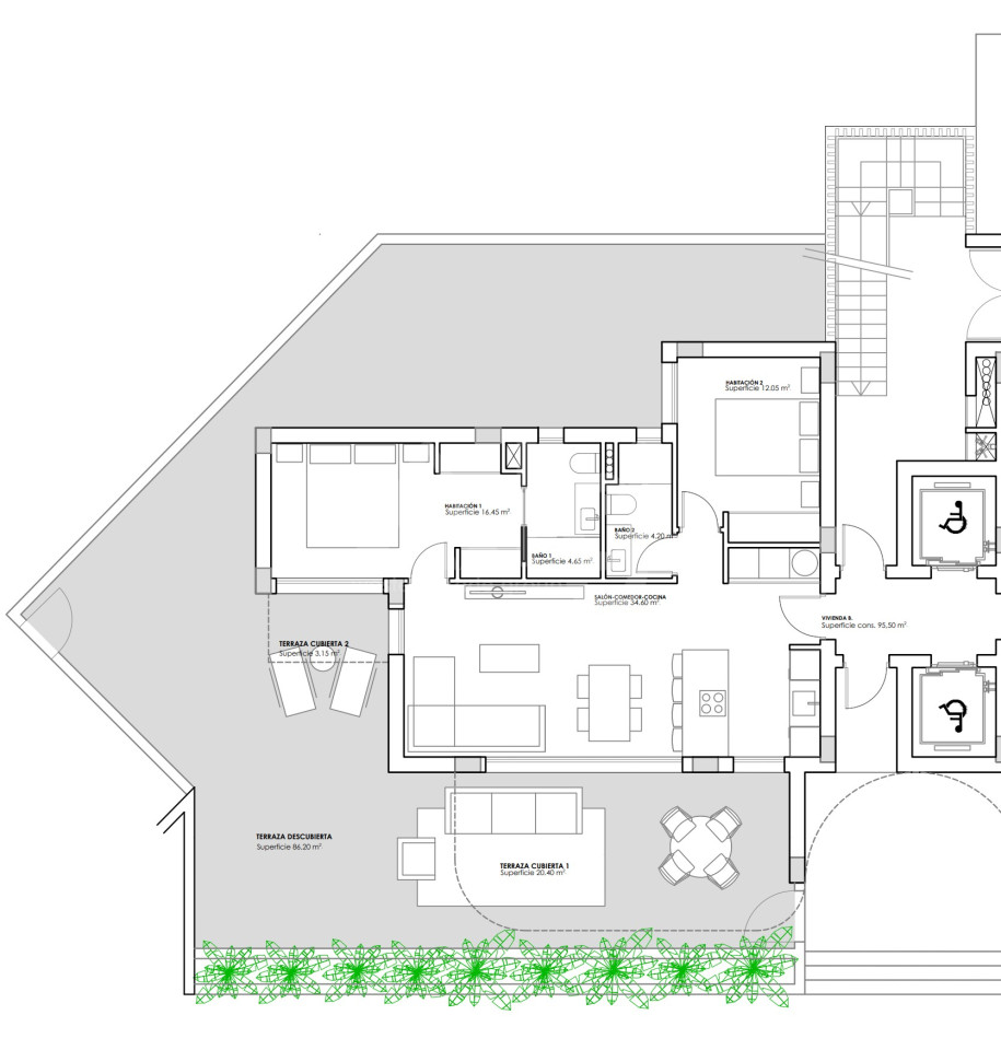 Apartamento de 2 habitaciones en Guardamar del Segura - GPF62044 - 1