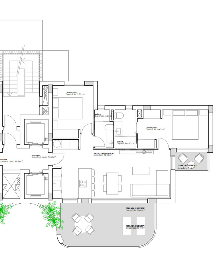 Appartement de 2 chambres à Guardamar del Segura - GPF62047 - 1