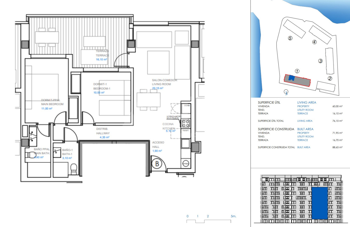 Apartamento de 2 habitaciones en Punta Prima - GMD62405 - 1