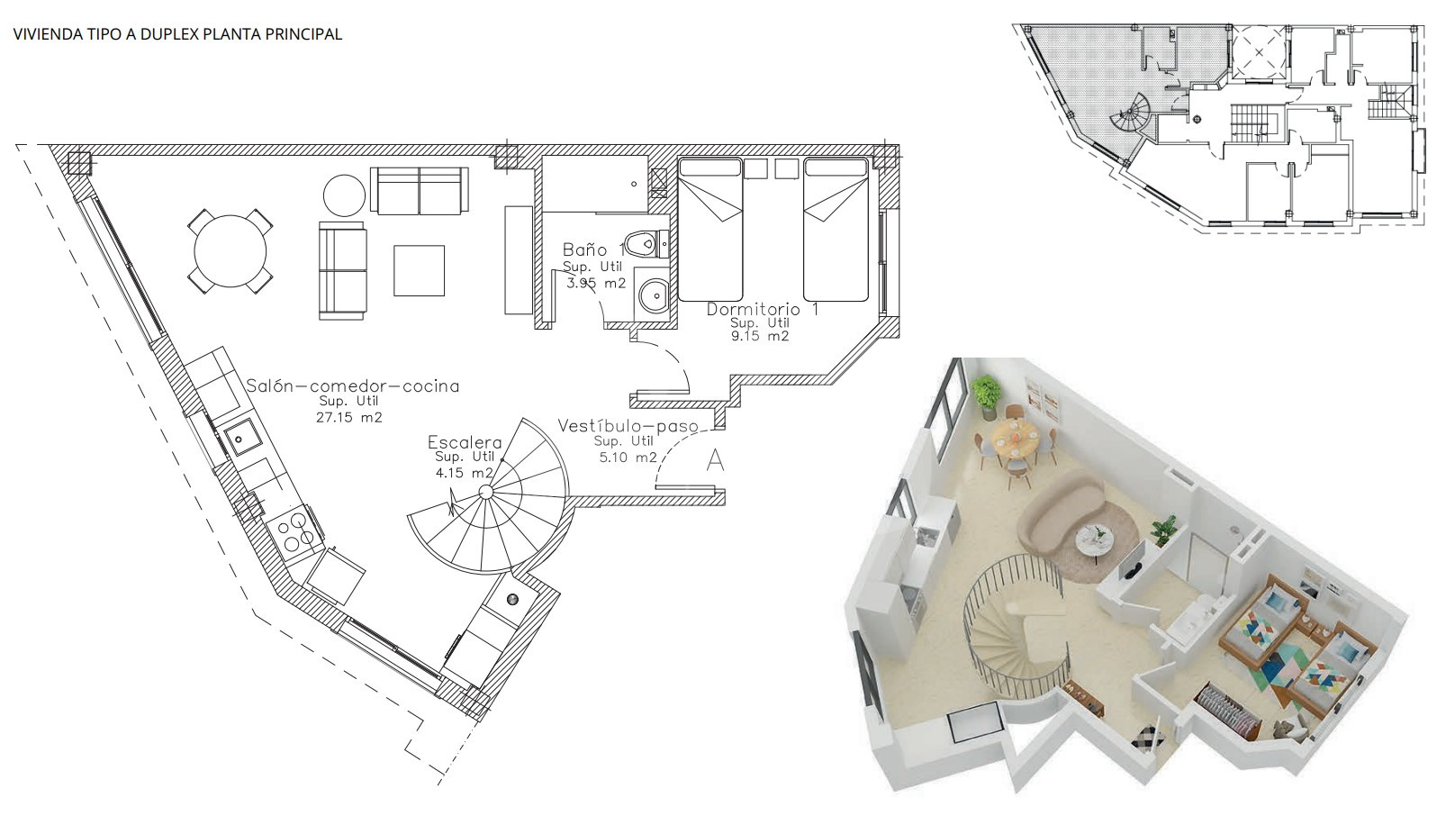 3 Schlafzimmer Penthouse-Wohnung in Benissa - CE62646 - 1