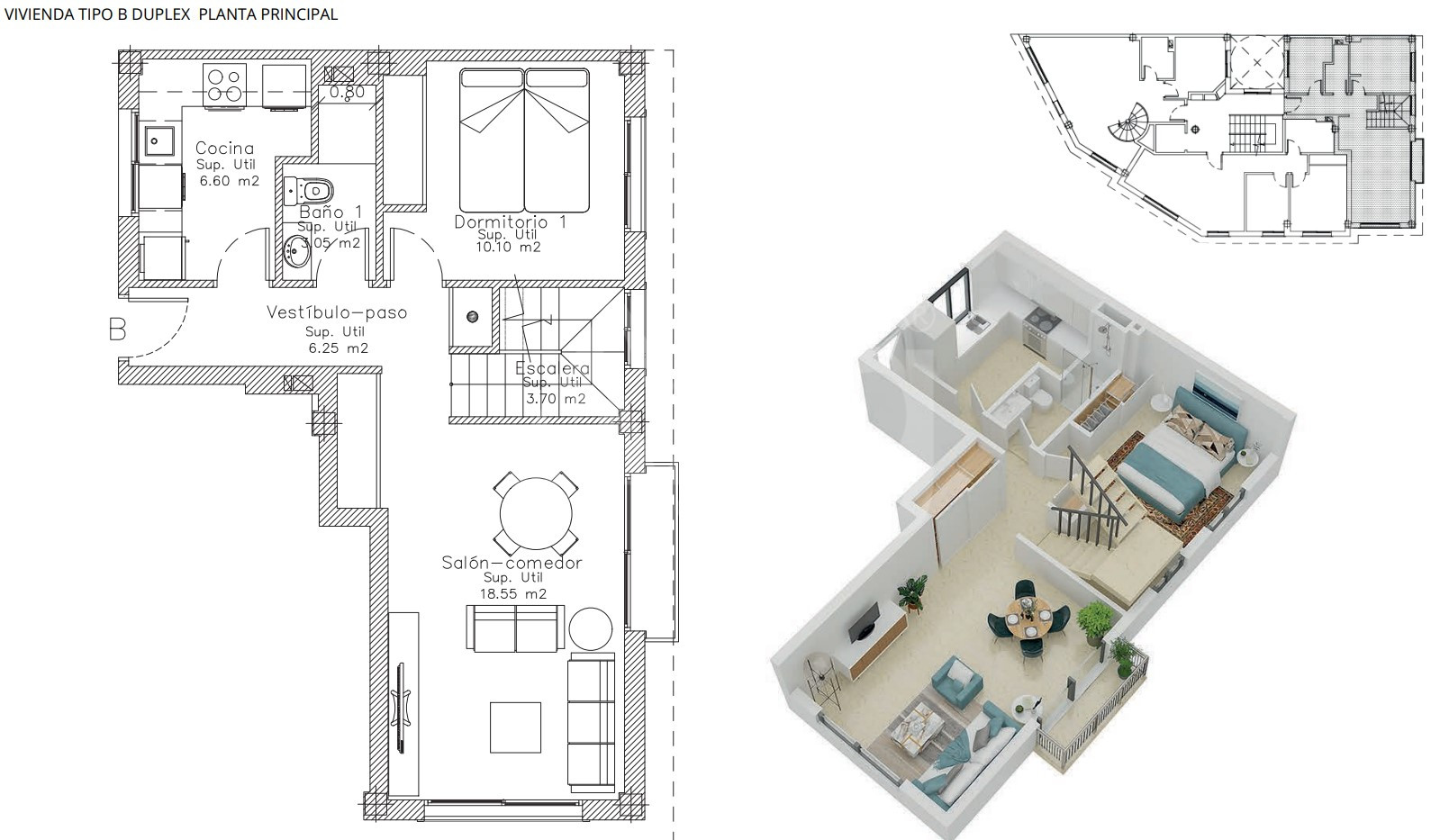 3 Schlafzimmer Penthouse-Wohnung in Benissa - CE62648 - 1