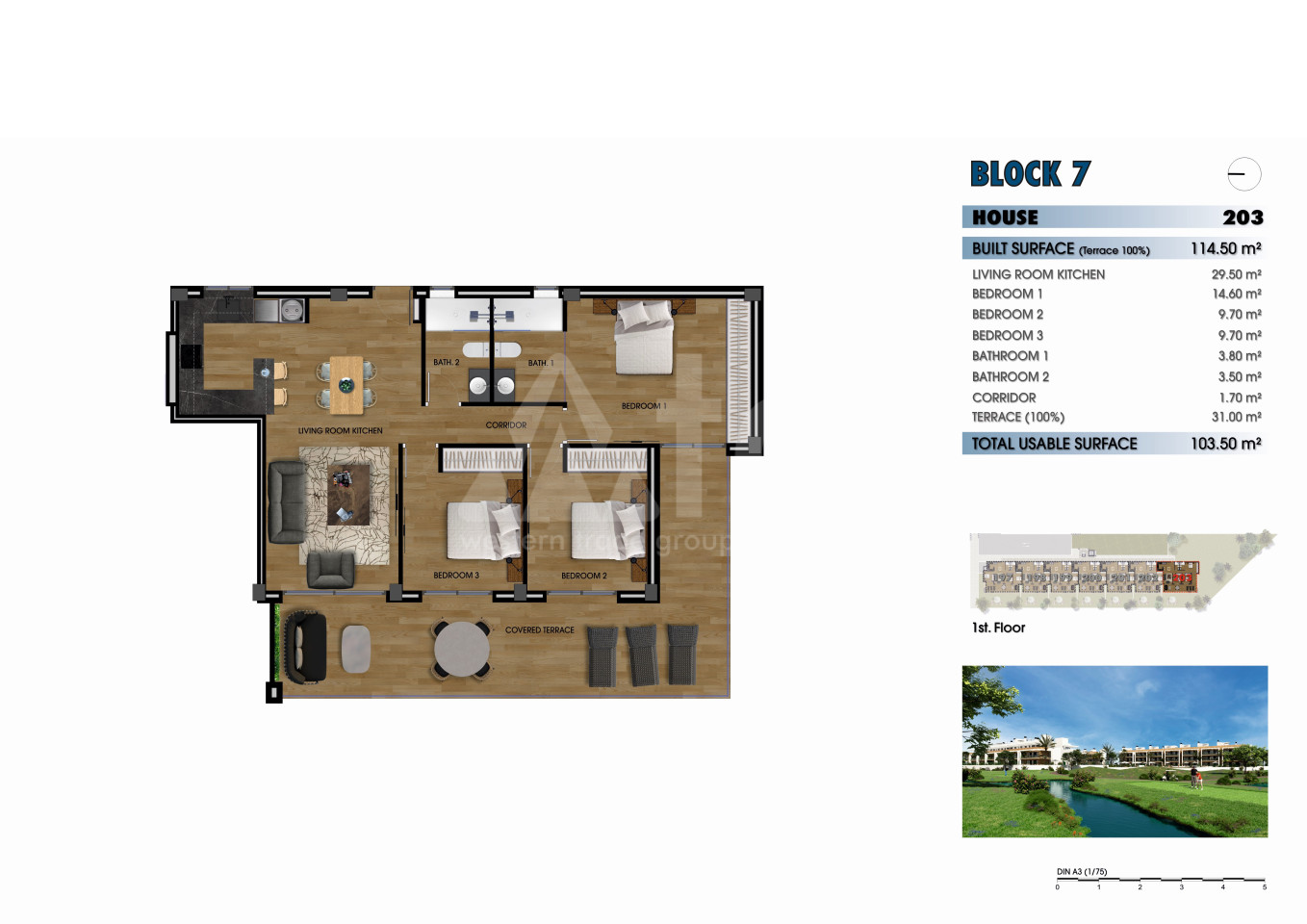 Apartamento de 3 habitaciones en Los Alcázares - GM62662 - 1