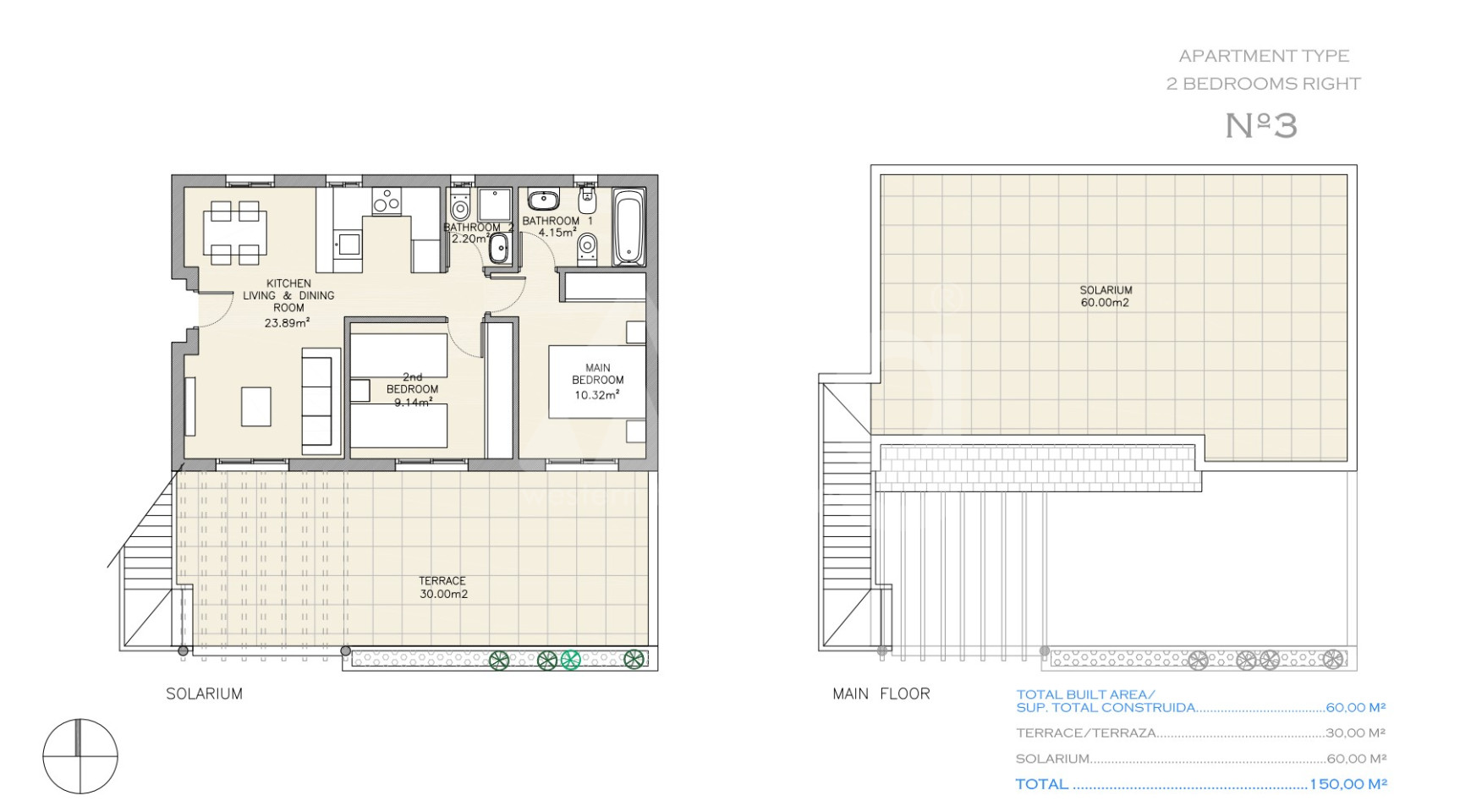 Ático de 2 habitaciones en Águilas - ARE62732 - 1